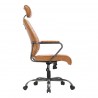 Moe's Home Collection Executive Office Chair - Cigare Tan Leather - Side Angle