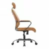 Moe's Home Collection Executive Office Chair - Cigare Tan Leather - Side Angle - Moe's Home Collection Executive Office Chair - Cigare Tan Leather - Side Angle