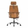 Moe's Home Collection Executive Office Chair - Cigare Tan Leather - Back Angle - Moe's Home Collection Executive Office Chair - Cigare Tan Leather - Back Angle