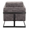 Moe's Home Collection Luxe Club Chair - Grey Velvet - Velvet