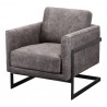 Moe's Home Collection Luxe Club Chair - Grey Velvet - Perspective