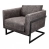 Moe's Home Collection Luxe Club Chair - Grey Velvet - Perspective