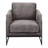 Moe's Home Collection Luxe Club Chair - Grey Velvet - Front
