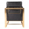 Moe's Home Collection Paradiso Chair - Onyx Black Leather - Back Angle