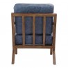 Moe's Home Collection Drexel Arm Chair - Blue - Rear