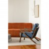 Moe's Home Collection Drexel Arm Chair in Kaiso Blue Leather - Lifestyle