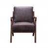 Moe's Home Collection Drexel Arm Chair in Nimbus Black Leather - Front Angle