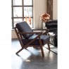 Moe's Home Collection Drexel Arm Chair in Nimbus Black Leather - Lifestyle