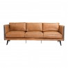 Moe's Home Collection Messina Leather Sofa - Cigare Tan - Front Angle