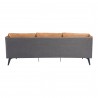 Moe's Home Collection Messina Leather Sofa - Cigare Tan - Back Angle