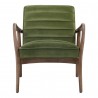 Moe's Home Collection Anderson Armchair in Dark Ivy Velvet - Front Angle