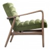 Moe's Home Collection Anderson Armchair in Dark Ivy Velvet - Side Angle