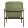 Moe's Home Collection Anderson Armchair in Dark Ivy Velvet - Back Angle