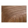 Moe's Home Collection Endora Bench Open Road - Brown Leather - Seat Edge Close-Up