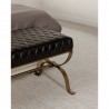 Moe's Home Collection Teatro Bench Onyx Black Leather - Lifestyle
