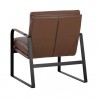 Sunpan Sterling Lounge Chair Missouri Mahogany Leather - Back Side Angle
