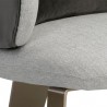 Sunpan Garry Lounge Chair - San Remo Winter Cloud / Diamond Mummy - Seat Closeup Angle