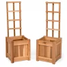 All Things Cedar 12w x 12d x 13h Set of 2 Planter Box's with Trellis - Main - All Things Cedar 12w x 12d x 13h Set of 2 Planter Box's with Trellis - Main