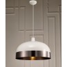 Adriana Pendant Lamp In Silver And White Aluminium