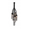 Darsie Pendant Lamp Black Carbon Steel And Glass - Zoomed