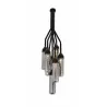 Darsie Pendant Lamp Black Carbon Steel And Glass - Zoomed - Darsie Pendant Lamp Black Carbon Steel And Glass - Zoomed
