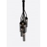 Darsie Pendant Lamp Black Carbon Steel And Glass - Front