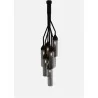 Darsie Pendant Lamp Black Carbon Steel And Glass - Front - Darsie Pendant Lamp Black Carbon Steel And Glass - Front