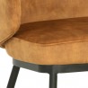 Sunpan Echo Lounge Chair in Black-Nono Tapenade Gold - Seat Closeup Angle