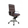 J&M Furniture Plush Black High Back Office Chair Brown