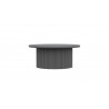 Azzurro Living Palma 40" Coffee Table White With Matte Charcoal Aluminum Frame And Matte Charcoal Aluminum - Front with White BG