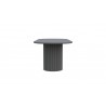 Azzurro Living Palma 96" Dining Table Charcoal With Matte Charcoal Aluminum Frame And Top - Side