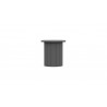 Azzurro Living Palma Side Table Charcoal With Matte White Aluminum And Charcoal Aluminum - Front