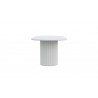 Azzurro Living Palma 96" Dining Table White With Matte White Aluminum Frame And Top - Side