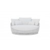 Azzurro Palma Day Bed With Matte White Aluminum Frame And White Mist All-Weather Texteline Rope - Front