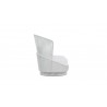 Azzurro Palma 3 Seat Sofa In Matte White Aluminum Frame And White All-Weather Texteline Rope - Side
