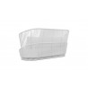 Azzurro Palma 3 Seat Sofa In Matte White Aluminum Frame And White All-Weather Texteline Rope - Back Angled