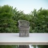 Azzurro Palma Swivel Dining Chair With Matte Charcoal luminum Frame And Mocha Mist All-Weather Texteline Rope - Lifestyle