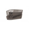 Azzurro Palma 3 Seat Sofa In Matte Charcoal Aluminum Frame And Mocha All-Weather Texteline Rope - Back Angled