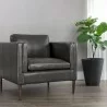 Sunpan Richmond Armchair - Brentwood Charcoal Leather - Lifestyle - Sunpan Richmond Armchair - Brentwood Charcoal Leather - Lifestyle