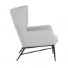 Sunpan Kasen Lounge Chair Belfast Heather Grey - Side Angle