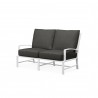 Bristol Loveseat in Spectrum Carbon w/ Self Welt - Front Side Angle