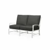 Bristol Loveseat in Spectrum Carbon w/ Self Welt - Front Side Angle - Bristol Loveseat in Spectrum Carbon w/ Self Welt - Front Side Angle