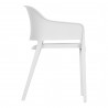 Moe's Home Collection Faro Outdoor Dining Chair White - Set of Two - Side Angle