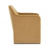 Sunpan Doreen Lounge Chair in Lux Moon Dust - Diamond Ocher - Side Angle