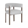 Sunpan Sheila Dining Armchair - Hemingway Marble - Front Side Angle