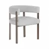 Sunpan Sheila Dining Armchair - Hemingway Marble - Front Side Angle - Sunpan Sheila Dining Armchair - Hemingway Marble - Front Side Angle