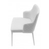 Polly Armchair In White - Top Side Angle 