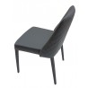 Polly Chair In Anthracite Grey - Top Side Angle