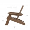 DecoScapes PollyOutdoor Adirondack Chair - Side with Dimension