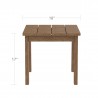 DecoScapes PollyOutdoor End Table - Side with Dimension
